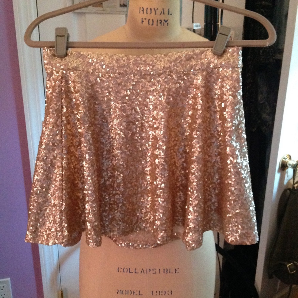 Bethany Mota Pink Sequin Skirt
